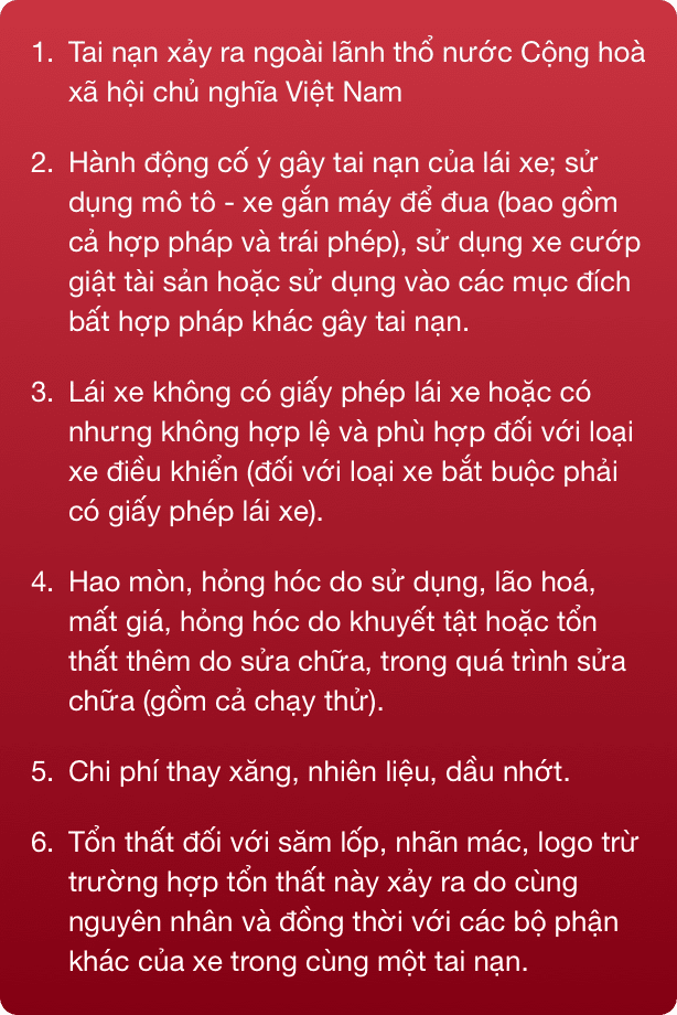 điểm Loại trừ sản phẩm